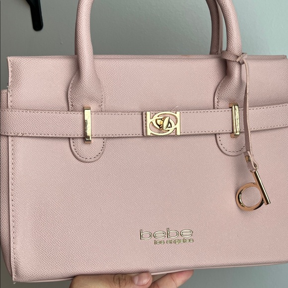 Bebe Blush Satchel with Gold Accents - Picture 10 of 10
